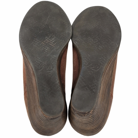 Lucky Brand Brown "Pallet" wedge ankle booties 9.5M - Picture 8 of 10